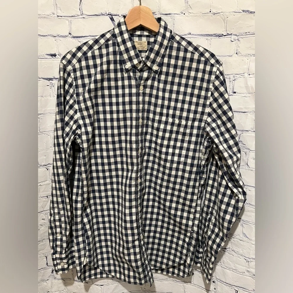 Men’s J. Crew Cotton Plaid Button Down Shirt Small